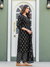 Black Colour Cotton Blend With Print Kurti With Pant Dupatta Online Wholesale Aaradhna 2029
